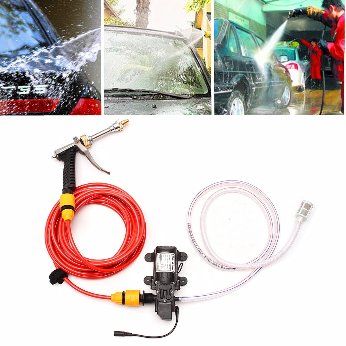 Pressure Washer Cleaner Pump 12V High Pressure Car Washer Cleaner Water ...