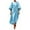 #091-Sky Blue, variant on Women's Satin Midi Dress Batwing Sleeve Half Sleeve Solid Color Loose Fit Adjustable Crystal Button Waist Elegant Evening Wear Gift
