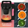 thumbnail image 6 of 1.6 L 4-in-1 Multifunctional Milk Maker&Soup Maker with Smart Control Panel Stainless Steel Electric Hot Soup Maker 2-5 Servings Smart Living for Home Use (Red), 6 of 10