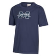 thumbnail image 2 of Youth  Heather Navy Moravian Greyhounds Logo Comfort Wash T-Shirt, 2 of 3