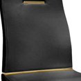 thumbnail image 3 of Gyn 17 Inch Dining Chair Set of 2, Cantilever Base, Black Gold Faux Leather, 3 of 6