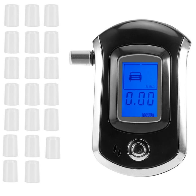 LCD Digital Breath Tester Mini Portable Blowing Type Professional Breathalyzer AT6000