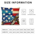 thumbnail image 5 of Creowell 4th of July Patriotic Decorative Throw Pillow Covers, America Freedom Turtle Anchor Truck Star Nautical Outdoor Home Decor, American Plaid Stripes Beach Coastal Couch Cushion Case White, 5 of 5