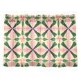thumbnail image 7 of Yayeee Kitchen Curtains Tier Pair Light Filtering 27"x36" Rod Pocket Short Cafe Window Panel, Pink Symmetrical Stars, 7 of 7