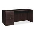 thumbnail image 2 of Lorell Prominence 2.0 Espresso Laminate Box/Box/File Left-Pedestal Desk - 3-Drawer 1" Top, 60" x 30" x 29" - 3 x File Drawer(s), Box Drawer(s) - Single Pedestal on Left Side - Band Edge - Material: Pa, 2 of 2