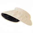 thumbnail image 5 of Womens Foldable Visors Sun Hat Wide Brim Roll-up Headband UV Protection Beach Hat- Off White, 5 of 7