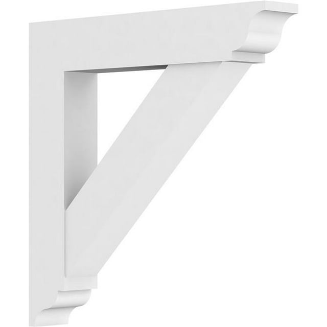 Ekena Millwork BKTP05X36X36TRA01 Support PVC de Qualité Architecturale Traditionnelle Standard avec Extrémités Traditionnelles - 5 x 36 x 36 Po.