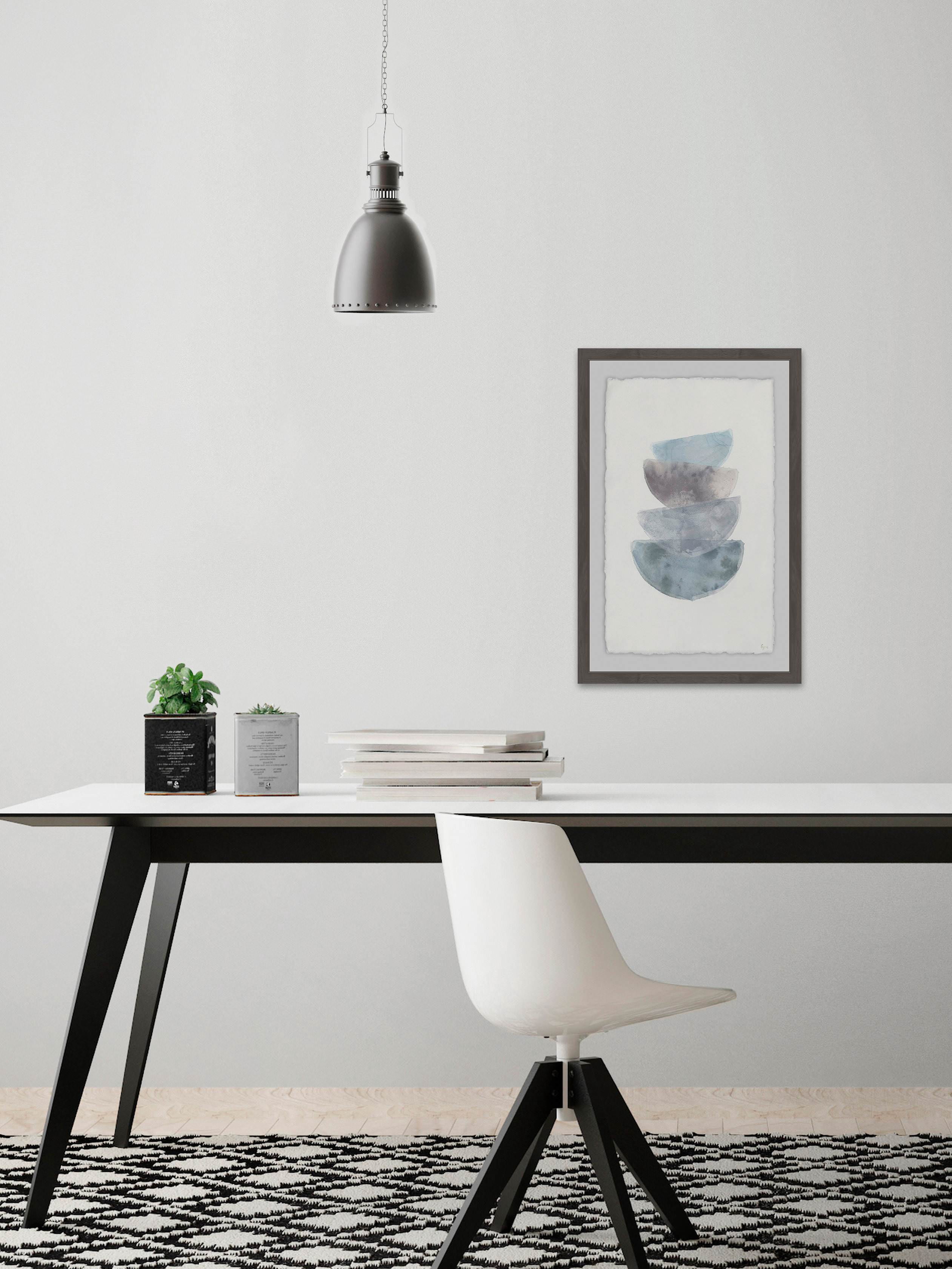 Dark Blotches Framed Painting Print