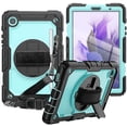 thumbnail image 1 of Timoom Samsung Galaxy Tab A7 Lite Case 8.7 inch 2021(SM-T220/T225), with Screen Protector Pencil Holder Kids Shockproof Rugged Silicone Cover 360 Stand Hand Strap for Galaxy Tablet A7 Lite,Azul Claro, 1 of 7