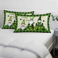 thumbnail image 3 of St. Patrick's Day Pillow Covers, Linen Long Throw Pillow Case, Gnomes Shamrock Gold Coin Plaid Holiday Pillow Protector Decorative Cushion Cover for Living Room/Bedroom 12" x 20", 3 of 8