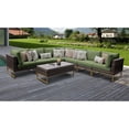 thumbnail image 2 of AMALFI 8 Piece Wicker Patio Furniture Set 08a in Gold and Cilantro, 2 of 7