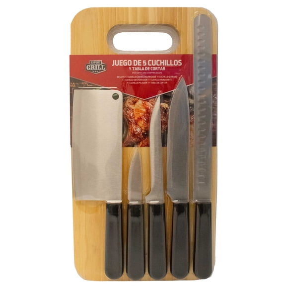 Cuchillos Expert Grill Mango Negro 47cm