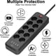 thumbnail image 4 of Power Strip 4000W with 10 Outlets and 4 USB Ports (2.4A), 2M Cord, Power Strip Surge Protector Power Strip for Home Office, 4 of 5