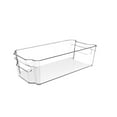thumbnail image 4 of J&V TEXTILES Clear Freezer Storage Organizer Bins, Set of 4, Stackable Refrigerator Containers 12.4 x 6.1" x 3.5", 4 of 5