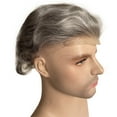thumbnail image 5 of Toupee for Men European Human Hair Swiss Lace Front Hair Pieces PU Men's Hair Replacement System 40% 1B Black Hair Mixed 60% Grey Hair, 5 of 7