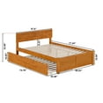 thumbnail image 6 of AFI Orlando Full Wood Platform Bed with Footboard and Twin Trundle, Light Toffee, 6 of 6