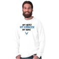thumbnail image 4 of US Air Force My Hero Airman Wife Men Big & Tall Long Sleeve Tee Brisco Brands 2X, 4 of 5