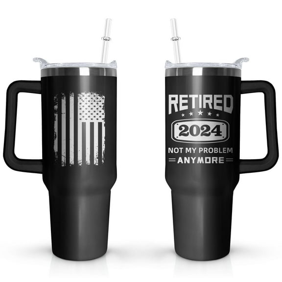 Retirement Gifts for Men the Legend Has Officially Retired, Retirement Tumbler, Retirement Gag Gifts & Retired Gifts for Men 40oz Tumbler with Handle