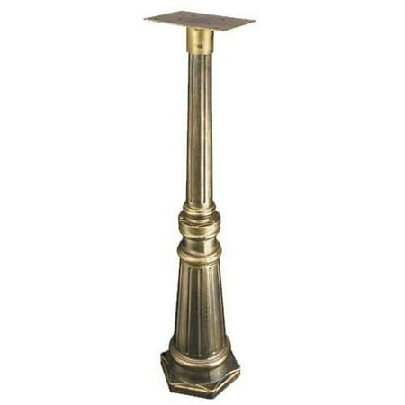 Decorative Lamp Post SPK-591-BRZ Tacoma Surface Mount Mailbox Post with Base Decorative Aluminum Top Mounting ()