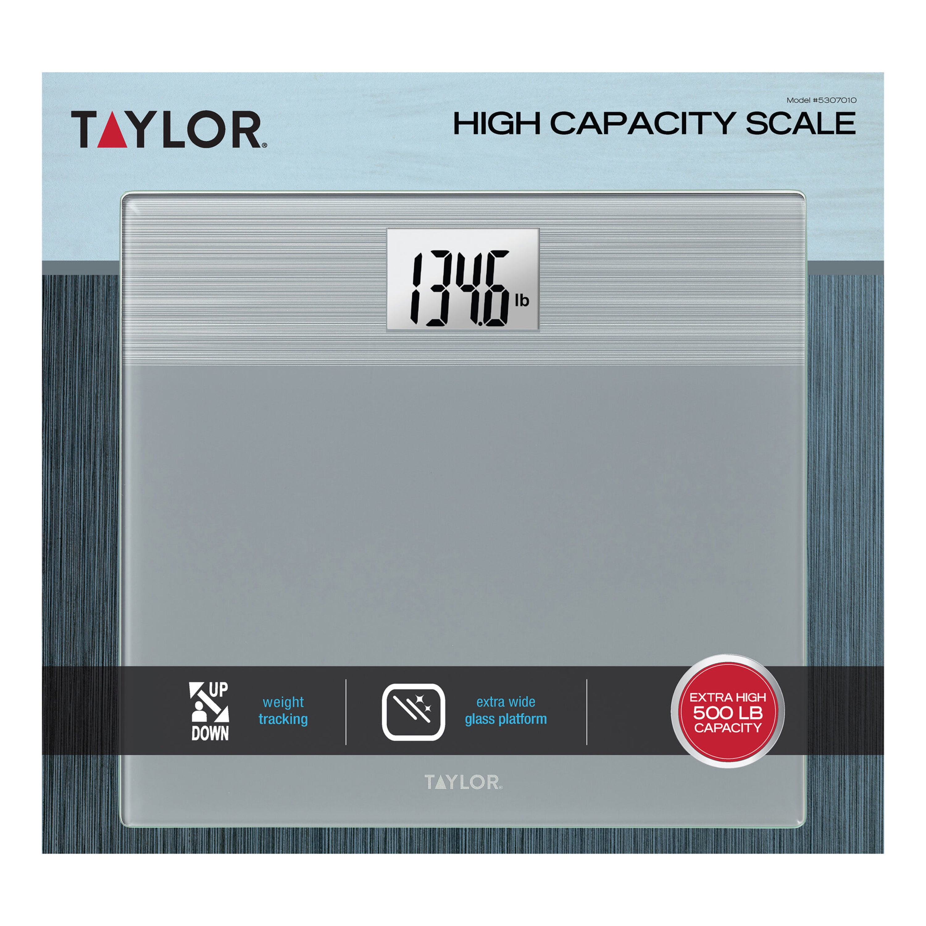 Wide Platform and High Capacity Digital Scale Black - Taylor