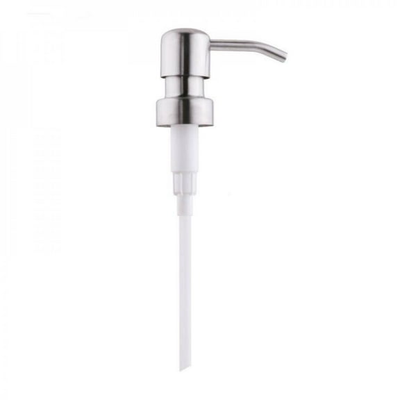 Mduoduo Metal Soap Pump,2 Pcs Pump Head,Stainless Steel Liquid Lotion Dispenser Replacement Head Jar Tube for The Kitchen and Bathroom,Silver