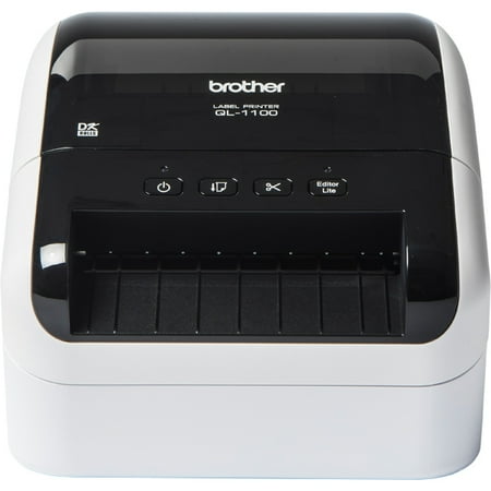 Brother - QL-1100 Wide Format, Postage and Barcode Professional Label Printer - White/Black