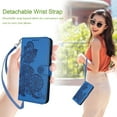 thumbnail image 5 of for Galaxy A15 5G Phone Case Wallet,A15 5G Flip Cases,Card Holder Cute Floral Leather Kickstand,Wrist Strap,,Shockproof Protective Cover for Samsung Galaxy A15 5G / 4G (Blue), 5 of 14