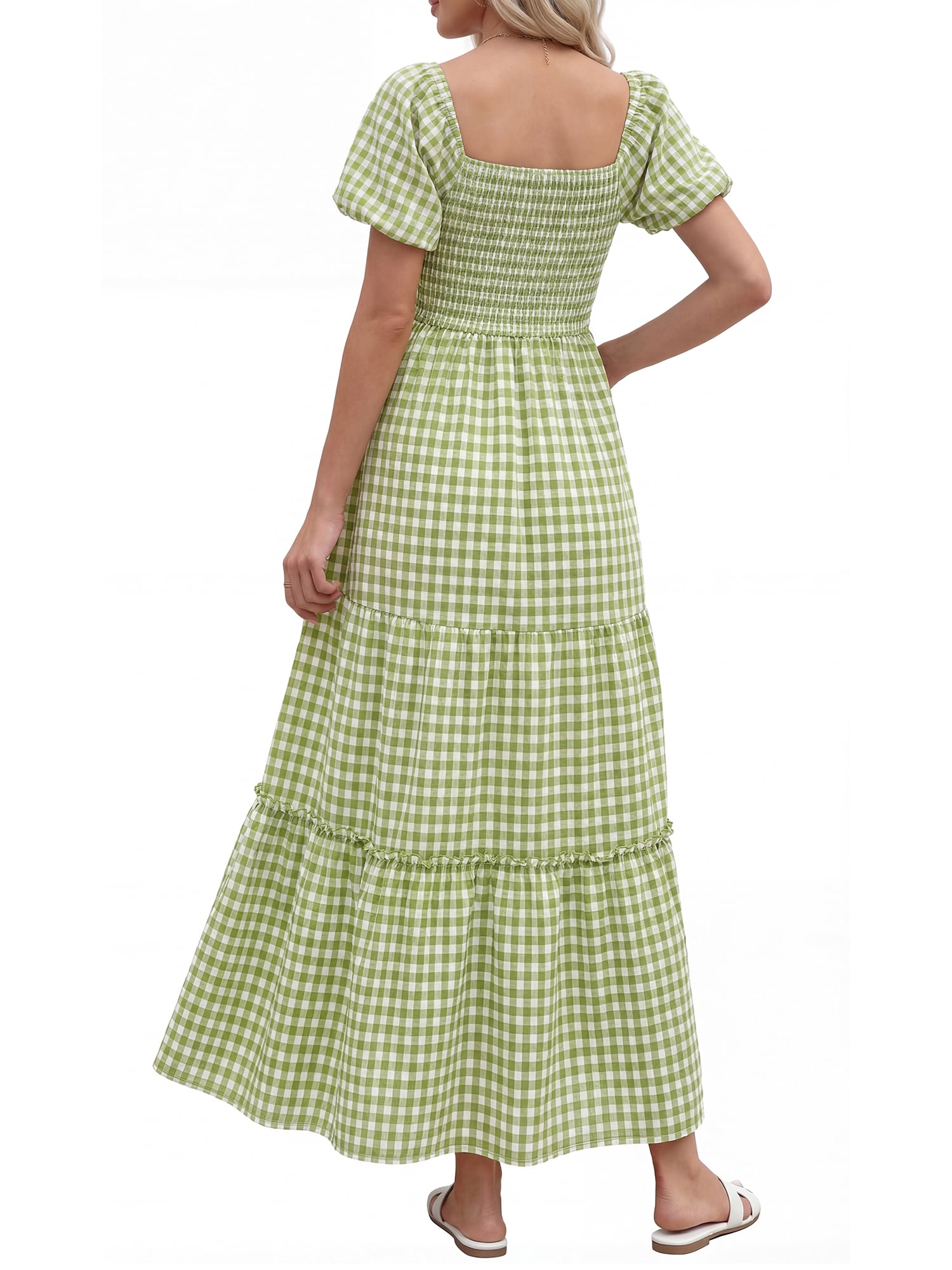 Women’s Pretty Garden SHORT SLEEVE MINI CAP DRESS - PUFF SLEEVE DRESS