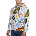 thumbnail image 3 of Wukai Insects and Flowers Print Men Hoodies Fleece Sweatshirts Long Sleeve Sweaters Pullover Fall Outfits Winter Clothes-XX-Large, 3 of 7