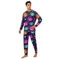 thumbnail image 2 of Halloween Pajamas, Halloween Matching Family Pajamas Neon Pumpkin Print Long Sleeve 2Pcs Pj Set Soft Sleepwear Nightwear Loungewear Holiday Party Costume Fun Festive Bright Spooky Season for Family, 2 of 6