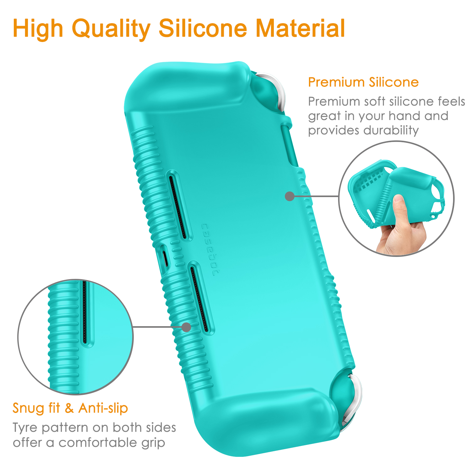 Fintie Silicone Case for Nintendo Switch Lite, Turquoise photo 4