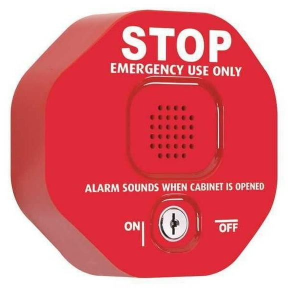 Exit Door Alarm,Red,Polycarbonate,105 dB