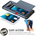 thumbnail image 3 of SAMONPOW Card Holder Cover for Galaxy S10 Plus Hybrid Dual Layer Dark Blue, 3 of 7