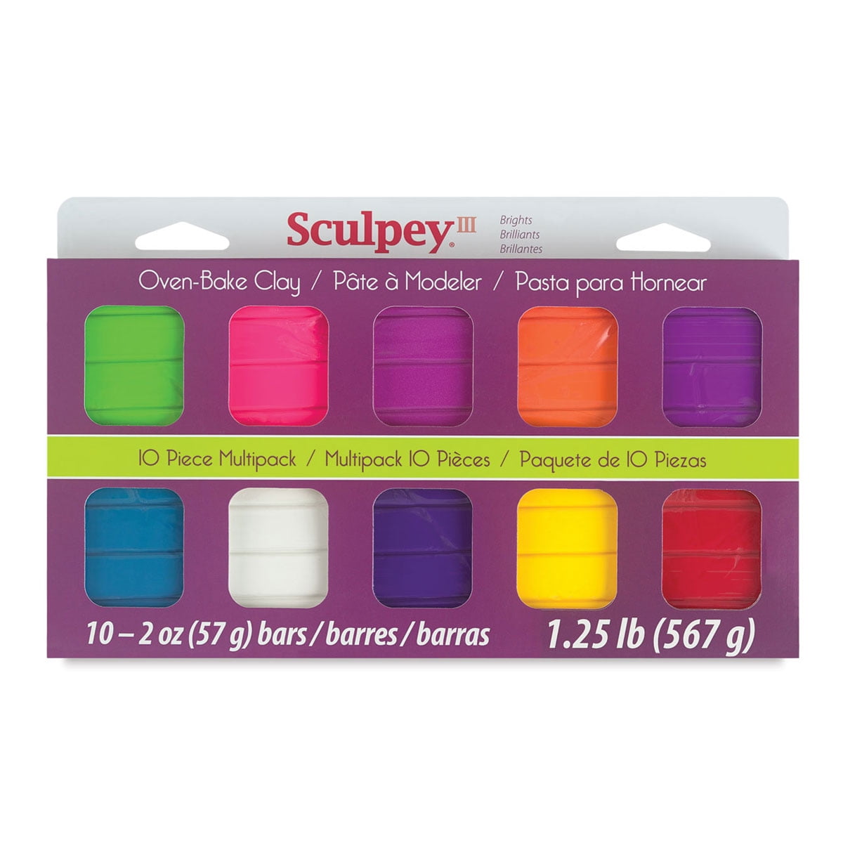 Sculpey III Set - Bright Ideas, Set of 10, 2 oz