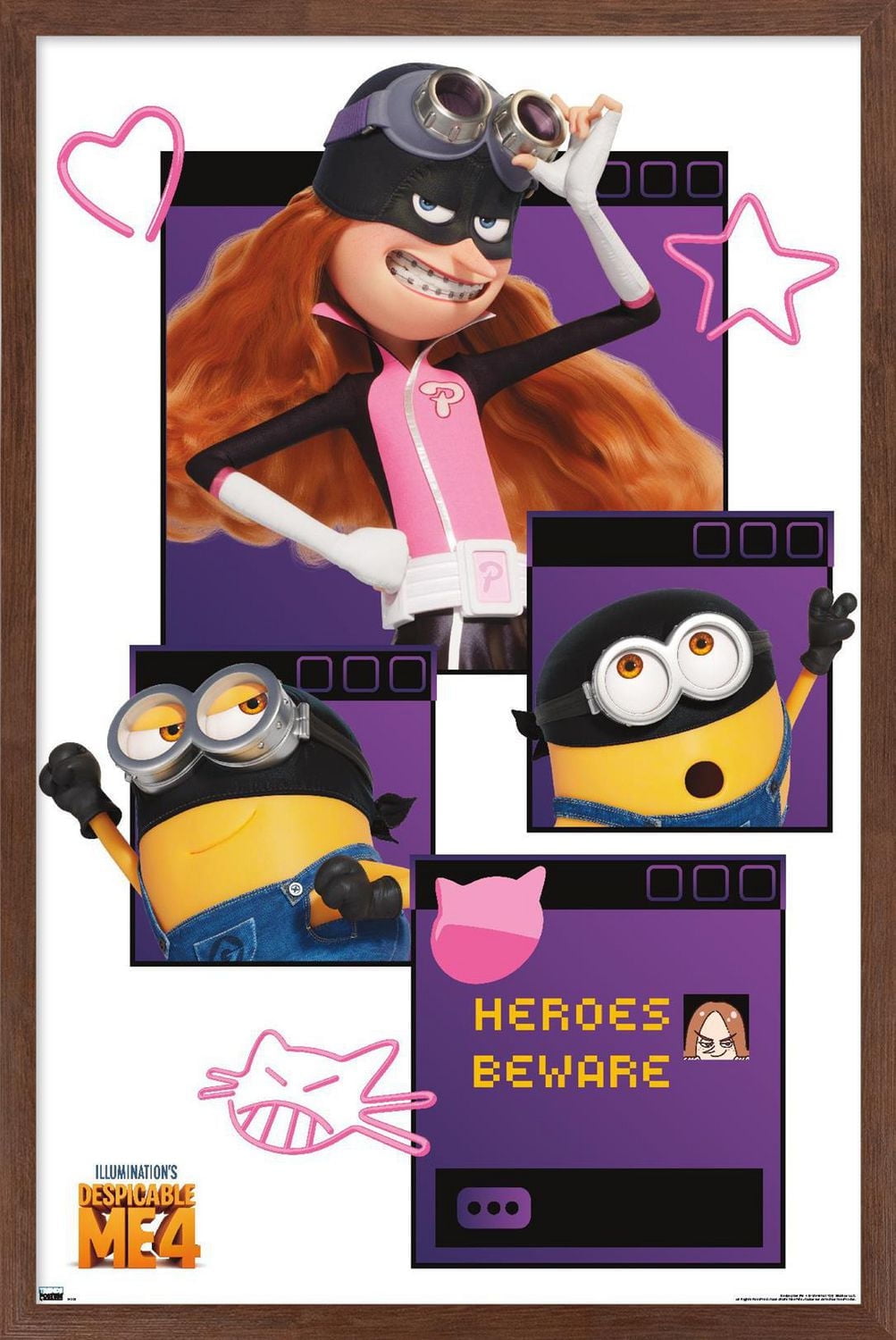 Illumination Despicable Me 4 - Heroes Beware Wall Poster, 22.375" x 34"