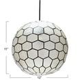 thumbnail image 2 of Creative Co-Op Capiz Honeycomb Ceiling Light, 2 of 7