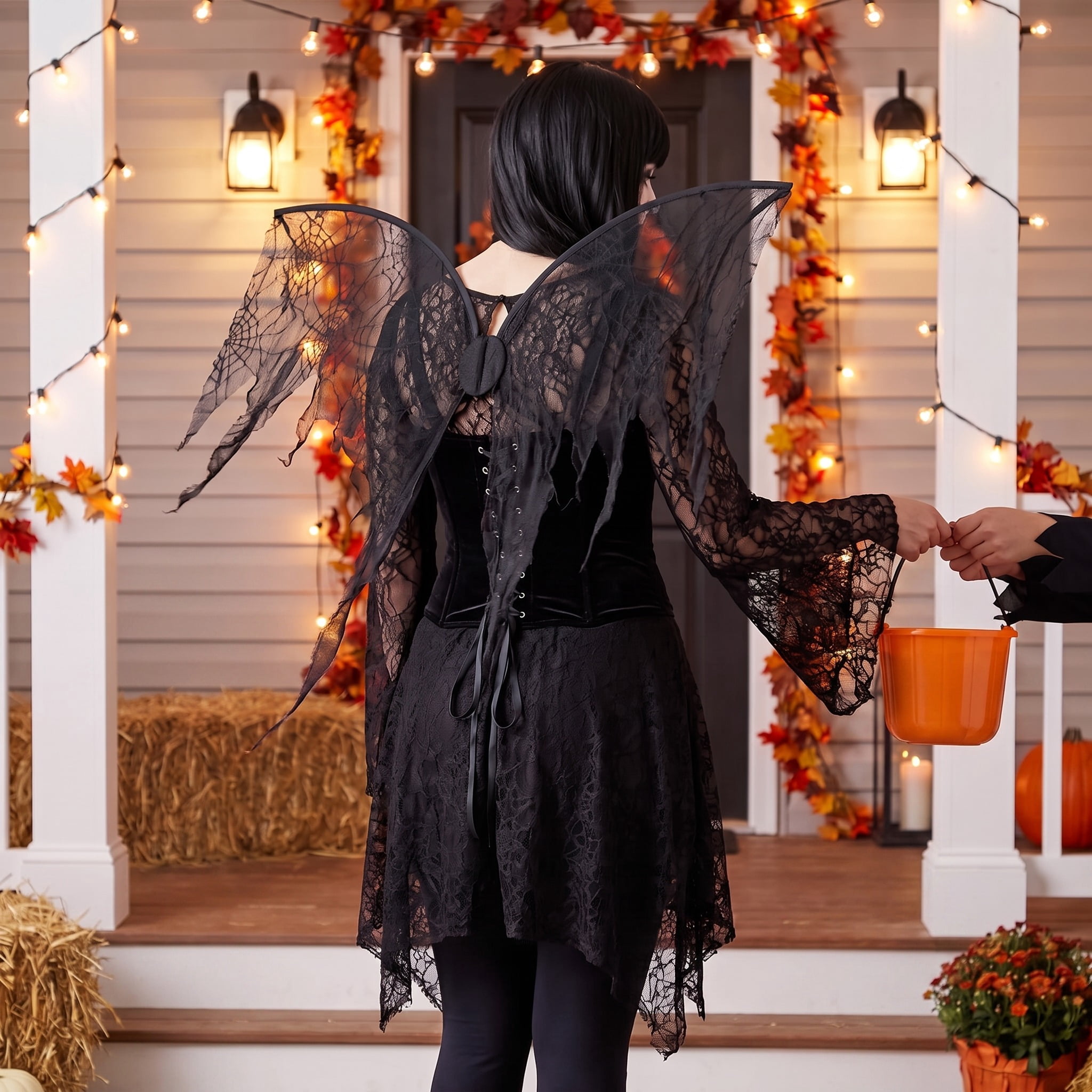 Gothic Wings Costume Accessory for Adults, Black, Halloween by Way To Celebrate
