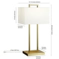 thumbnail image 3 of Henn&Hart 14" Brass Finish Metal/Fabric Table Lamp, 3 of 4