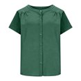 thumbnail image 5 of ClodeEU Women's Round Neck Short Sleeve Blouses,Casual Loose Fit Shirts for Summer ,Women's Plus L, 5 of 7