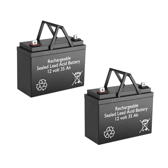 BatteryGuy Merits P171 replacement 12V 35Ah battery - BatteryGuy brand equivalent (Qty of 2)