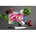 thumbnail image 5 of Peonies in Watercolor Glass Cutting Board Large 12 in x 15 in, 5 of 5