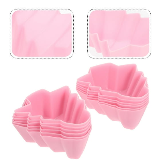 ULTNICE 12Pcs Pink Cupcake Baking Pan with Easy Cleaning for Christmas Baking