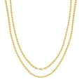 thumbnail image 1 of Sterling Silver and Gold Plated Rope Chain Necklaces and Bracelets - 2.00MM Thick - 22 Inches, 1 of 7