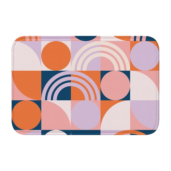 Outdoor Indoor Entrance Doormats 16x24 Inch Mid Century Modern Inspired Geometric Shapes for Front Door Non Slip Absorbent Entryway Floor Mat Washable Farmhouse Area Rug Door Mat