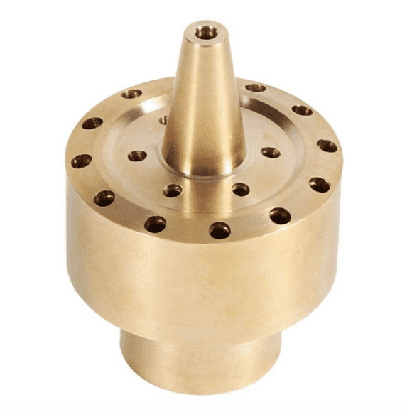 Brass Column Garden Pond Fountain Water Nozzle Spray Head Gold 1/4"