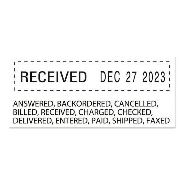 Rubber 11-Message Dial-A-Phrase Date Stamp, Conventional, 2 Rubber 11-Message Dial-A-Phrase Date Stamp, Conventional, 2