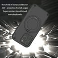 thumbnail image 5 of for iPhone 16 Pro EVA Case with Aluminum Alloy Magnetic Invisible Ring Stand [Compatible with MagSafe] [Military Drop Protection] Shockproof Anti-Slip Scratch Resistant Cover, Black, 5 of 9