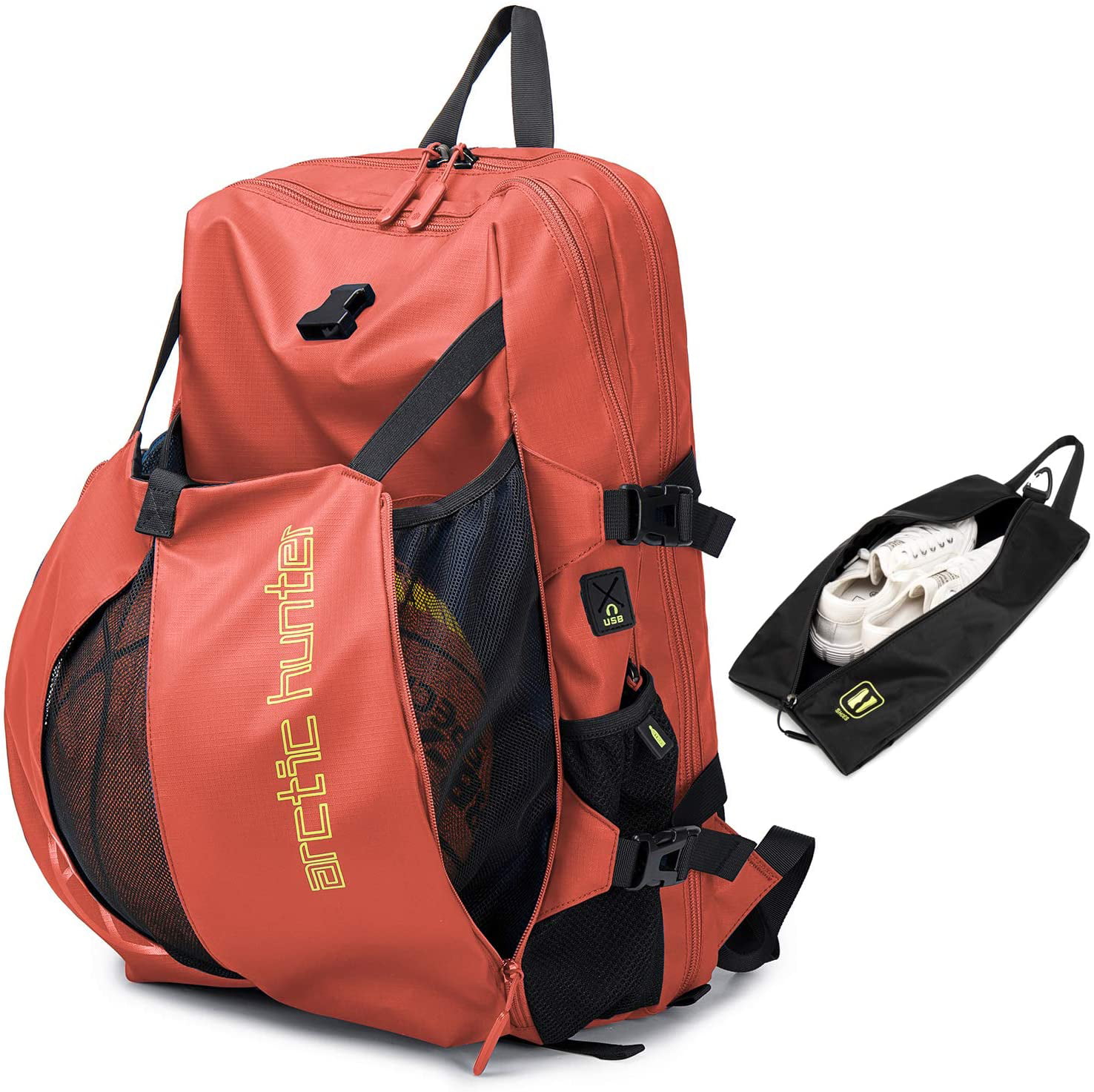 Women Men Large Backpack Rucksack 15.6" Laptop Basketball Bag Sports Travel Bag 
