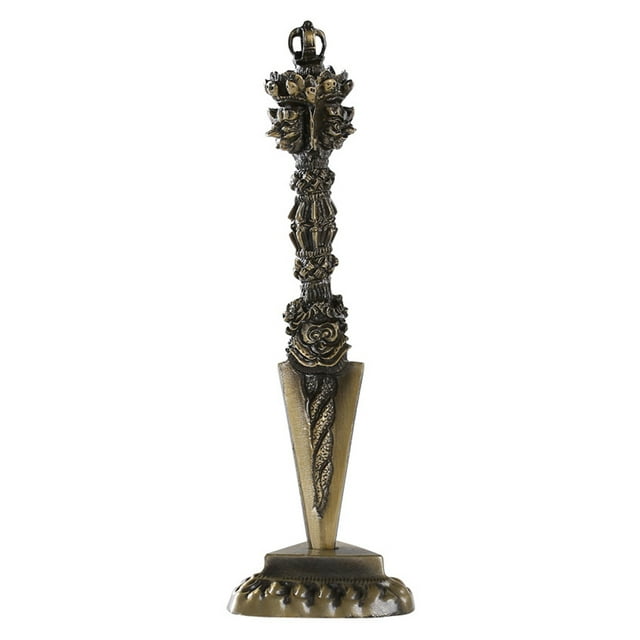 Cateissary Dorje Vajra Phurba resistente y duradero con opción de regalo base para entusiastas del budismo tibetano Decoración del hogar