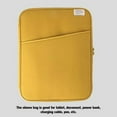 thumbnail image 4 of QualitChoice Tablet Sleeve Bag Laptop Pouch Soft Computer Handbag Notebook Keyboard Storage for Zipper Closure Mouse Organizer Business Yellow 11inch 1 Pc, 4 of 6
